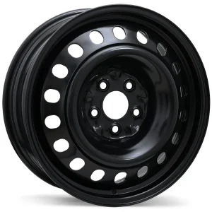Fast Wheels – Steel / Acier – Black – 17″x6.5″ 50mm – All weather Wheels – ES58-1765-65BN+50C671